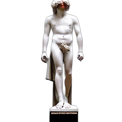 robot, mask, creature, concept art, 3d render, photorealistic, vaporwave, antinous transparent PNG cut-out