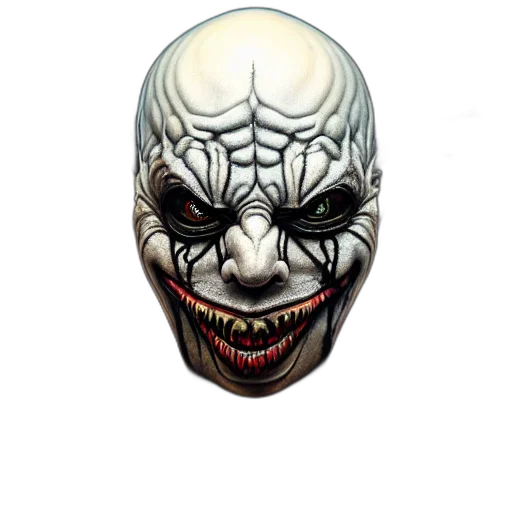 mask, face, creature, concept art, comic book art, photorealistic, 3d render, giger transparent PNG cut-out
