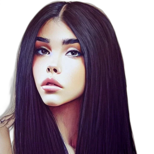 hair, face, photorealistic, cartoon transparent PNG cut-out