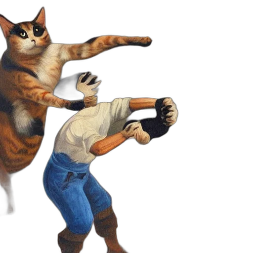 animal, concept art, photorealistic, comic book art, pixel art, funny, museal, painting transparent PNG cut-out