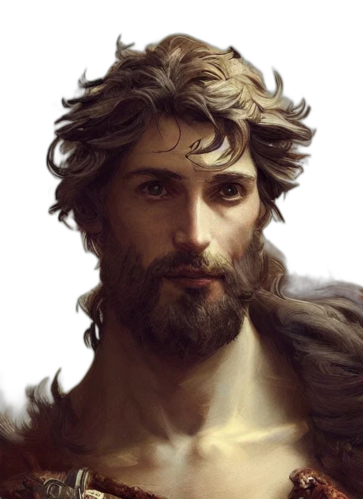 face, photorealistic, fantasy art, oil painting transparent PNG cut-out