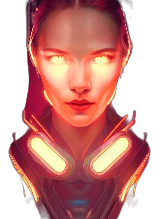 face, robot, mask, comic book art transparent PNG cut-out