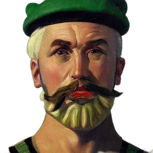 face, mask, staff, hat, photorealistic, fantasy art, concept art, comic book art transparent PNG cut-out