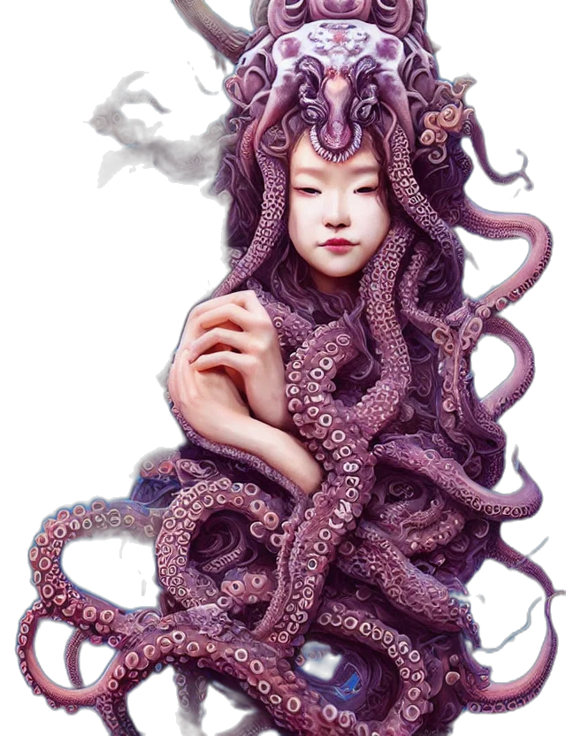 creature, dress, animal, hair transparent PNG cut-out