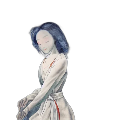 dress, staff, mask, robot, concept art, anime, pixel art, watercolor transparent PNG cut-out
