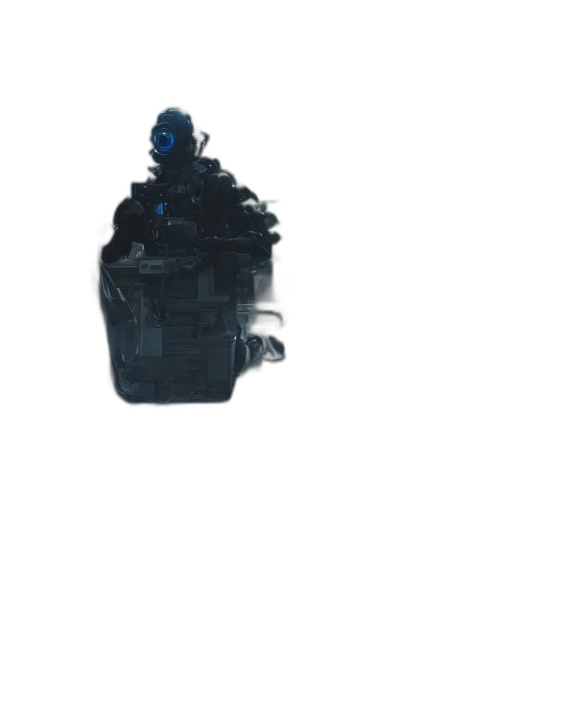 bottle, robot, crown, mask, 3d render, concept art, photorealistic, pixel art transparent PNG cut-out