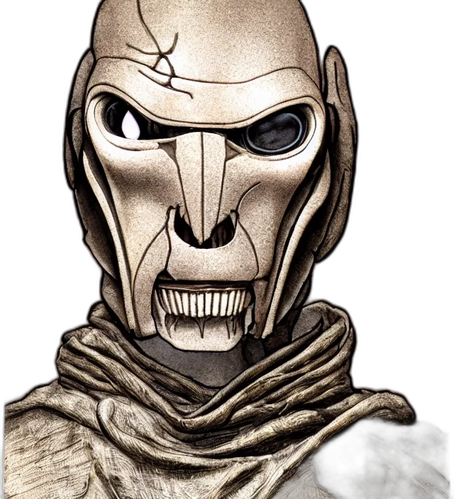 mask, face, robot, comic book art transparent PNG cut-out