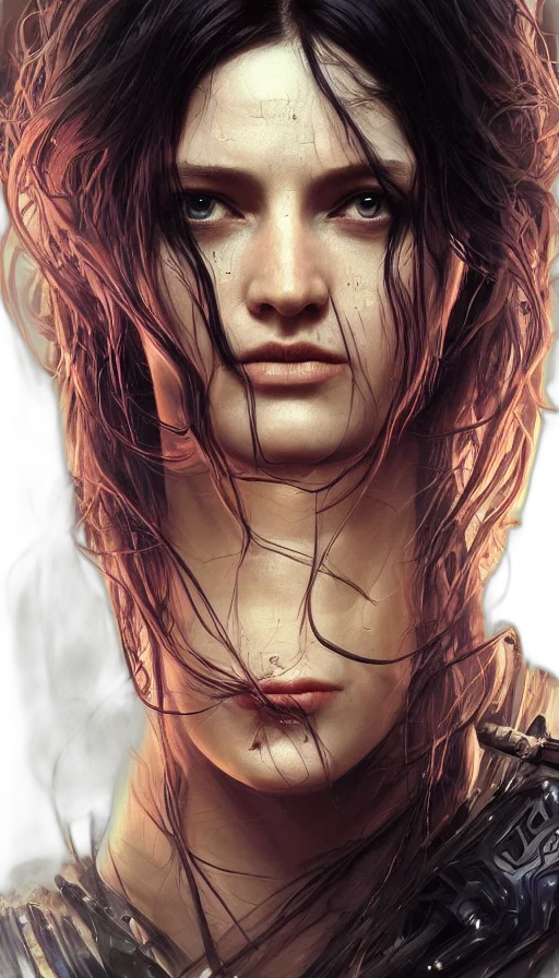 face, hair, mask, photorealistic transparent PNG cut-out