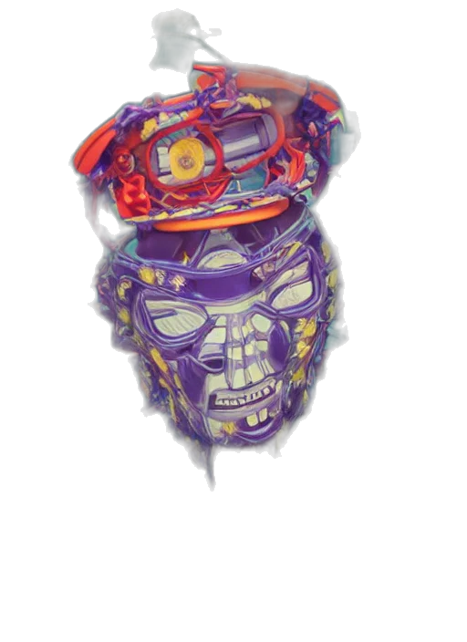 mask, jewelry, crown, face, concept art, 3d render, photorealistic, colourful transparent PNG cut-out