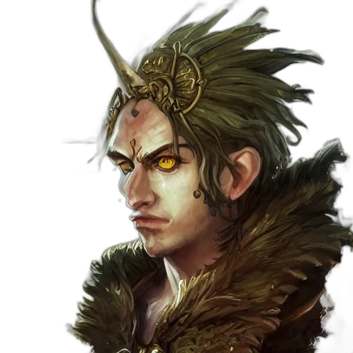 face, staff, mask, fantasy art transparent PNG cut-out