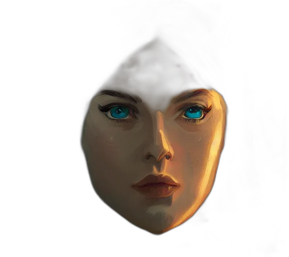 mask, face, crown, jewelry, photorealistic, concept art, fantasy art, oil painting transparent PNG cut-out