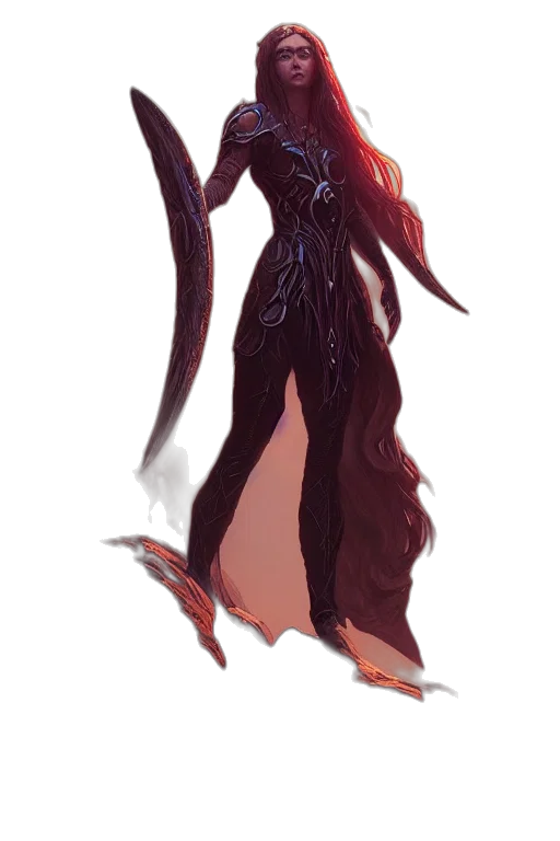 creature, dress, staff, dragon, concept art, fantasy art, pixel art, comic book art transparent PNG cut-out