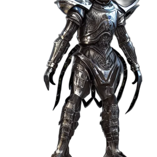 robot, staff, sword, creature transparent PNG cut-out