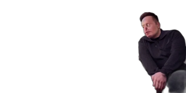 monochrome, full, room, shot, sad, bald, poor, elon transparent PNG cut-out