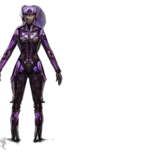 robot, concept art, cyberpunk, 3d render transparent PNG cut-out
