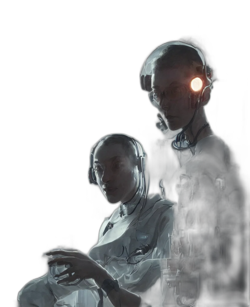 robot, mask, face, staff transparent PNG cut-out