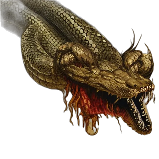 dragon, creature, animal, staff transparent PNG cut-out