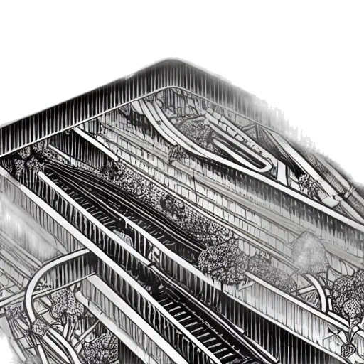 building, hair, concept art, photorealistic transparent PNG cut-out