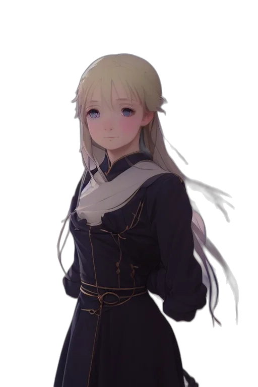 staff, crown, jacket, face, anime, fantasy art, concept art, pixel art transparent PNG cut-out