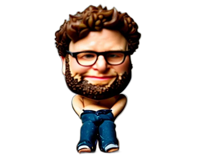 staff, face, 3d render, cartoon, pixel art, concept art, seth, rogen transparent PNG cut-out