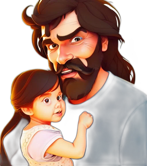 photorealistic, cartoon, concept art, fantasy art transparent PNG cut-out