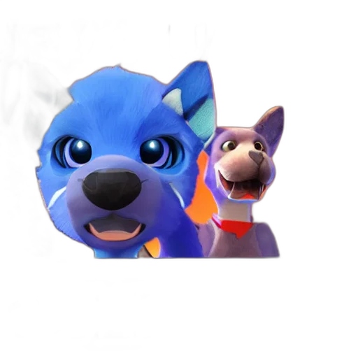 animal, mask, creature, staff, 3d render, concept art, vaporwave, pixel art transparent PNG cut-out