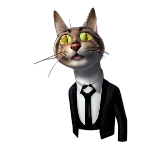 staff, animal, 3d render, cartoon transparent PNG cut-out