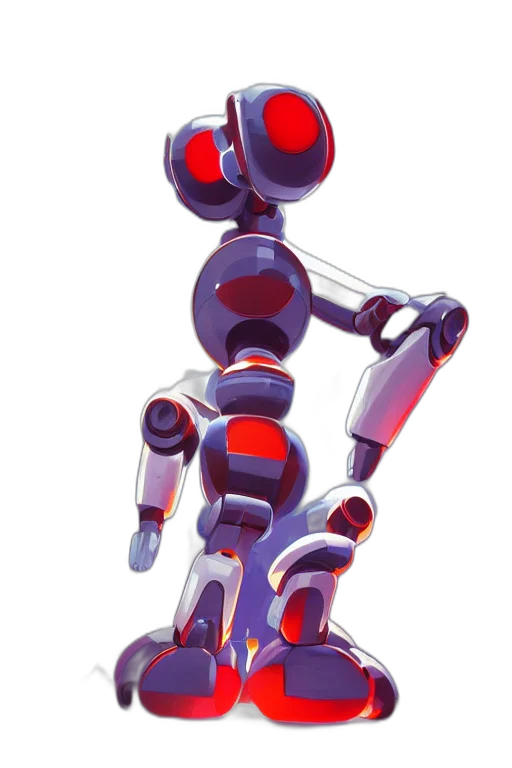 robot, staff, weapon, 3d render, concept art, cyberpunk, pixel art, metabots transparent PNG cut-out