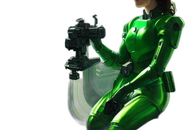 robot, weapon, concept art, comic book art transparent PNG cut-out
