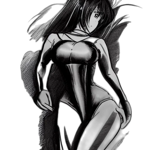 dress, robot, creature, concept art, comic book art, fantasy art, anime, monochrome transparent PNG cut-out