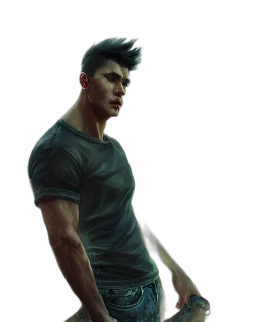 concept art, comic book art, fantasy art, photorealistic transparent PNG cut-out