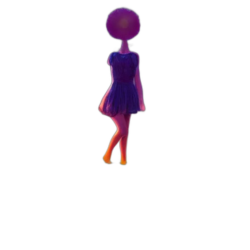 dress, robot, creature, hair, 3d render, pixel art, concept art, vaporwave transparent PNG cut-out