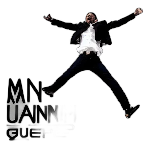 man, jumping, album, cover transparent PNG cut-out