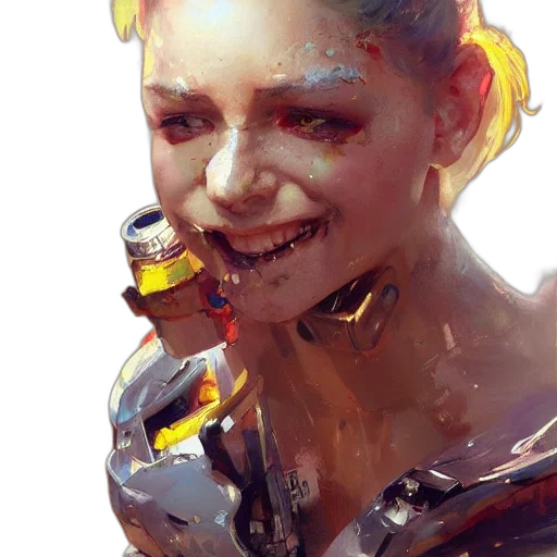 bottle, robot, face, weapon transparent PNG cut-out