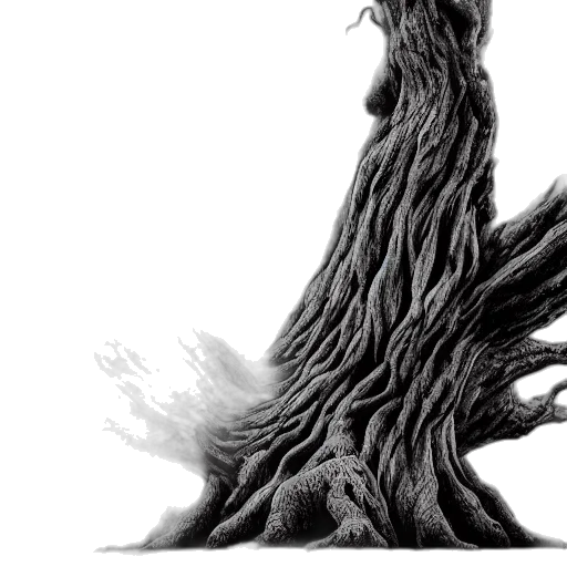 tree, hair, creature, dress transparent PNG cut-out