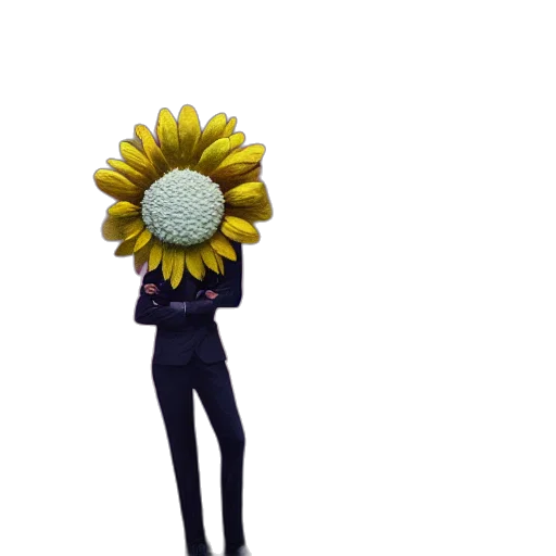 flower, mask, creature, umbrella, 3d render, concept art, pixel art, photorealistic transparent PNG cut-out
