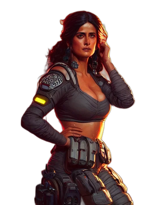 concept art, cyberpunk, comic book art, pixel art transparent PNG cut-out