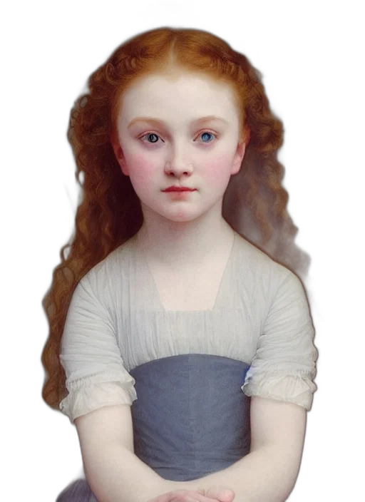 dress, hair, face, crown, photorealistic, oil painting, fantasy art, 3d render transparent PNG cut-out