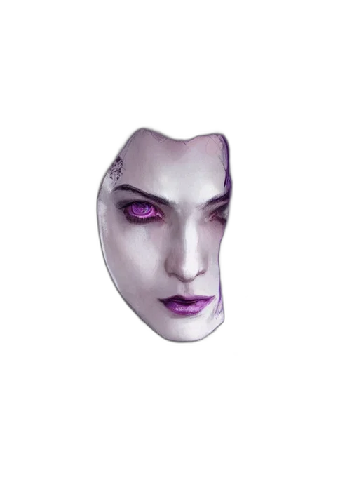 mask, face, jewelry, creature, fantasy art, concept art, pixel art, 3d render transparent PNG cut-out