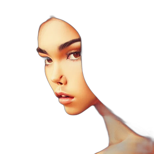 face, mask, crown, hair transparent PNG cut-out