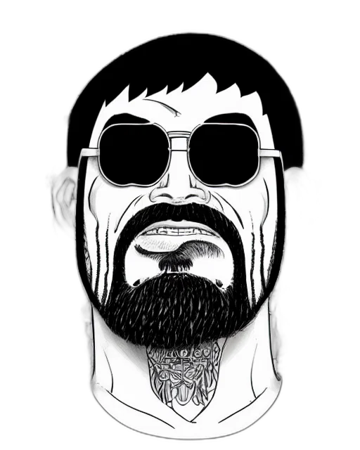 face, cartoon, comic book art, pencil sketch transparent PNG cut-out