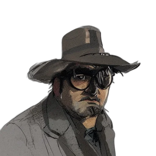 hat, jacket, mask, staff transparent PNG cut-out