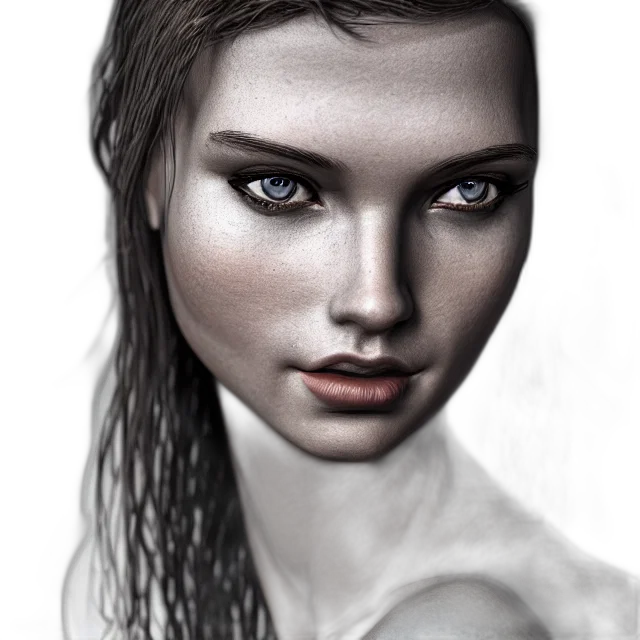 face, hair, jewelry, mask, photorealistic, fantasy art, 3d render, concept art transparent PNG cut-out