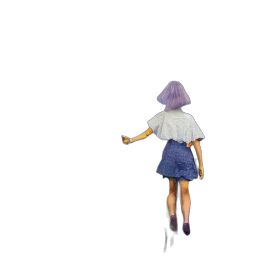 dress, staff, umbrella, hat, concept art, 3d render, pixel art, anime transparent PNG cut-out