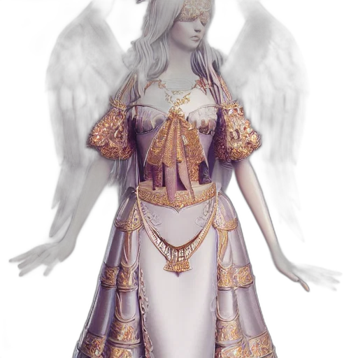 dress, jewelry, fantasy art, concept art, 3d render, photorealistic, pastel, golden transparent PNG cut-out