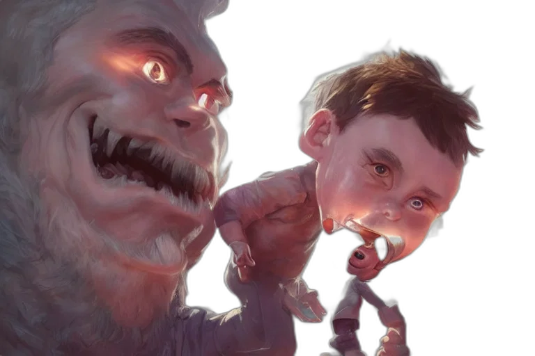 creature, face, concept art, comic book art transparent PNG cut-out