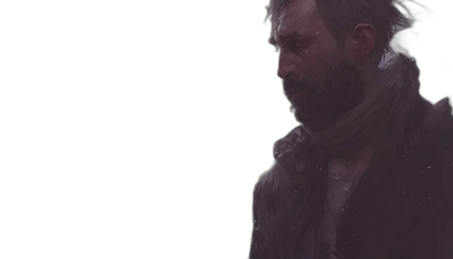 jacket, face, sword, staff transparent PNG cut-out