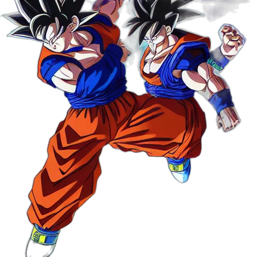 concept art, 3d render, anime, pixel art, goku, master, chief, doing transparent PNG cut-out