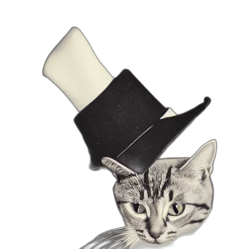 hat, staff, crown, jewelry, photorealistic, photograph, cat, witch transparent PNG cut-out