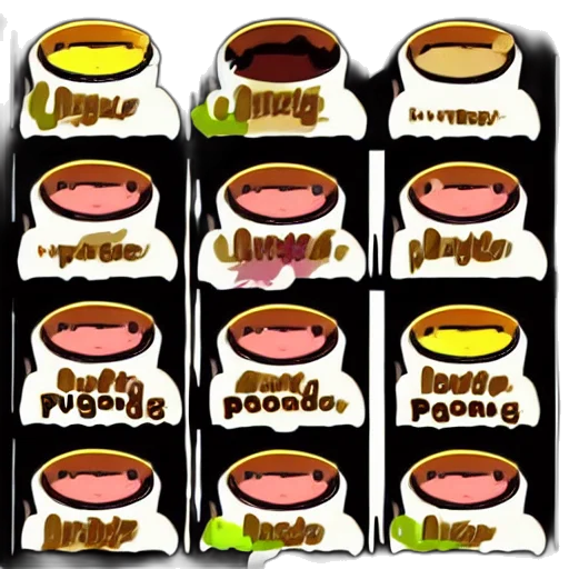 food, neon, earth tones, colorful, pudding transparent PNG cut-out